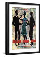 Jules and Jim, German Movie Poster, 1961-null-Framed Art Print