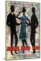 Jules and Jim, German Movie Poster, 1961-null-Mounted Art Print