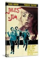 Jules and Jim, Italian Movie Poster, 1961-null-Stretched Canvas