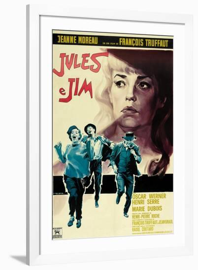 Jules and Jim, Italian Movie Poster, 1961-null-Framed Art Print