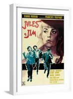 Jules and Jim, Italian Movie Poster, 1961-null-Framed Art Print