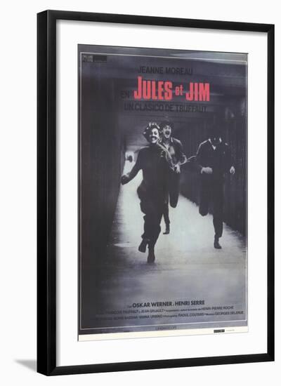 Jules and Jim, Spanish Movie Poster, 1961-null-Framed Art Print