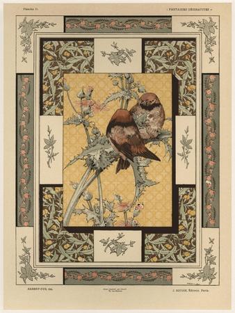 Birds, Plate 35, Fantaisies Decoratives, Librairie de l'Art, Paris, 1887