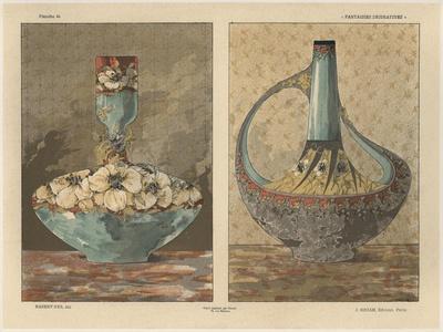 Vases, from 'Fantaisies Decoratives', engraved by Gillot, Librairie de l'Art, Paris, 1887