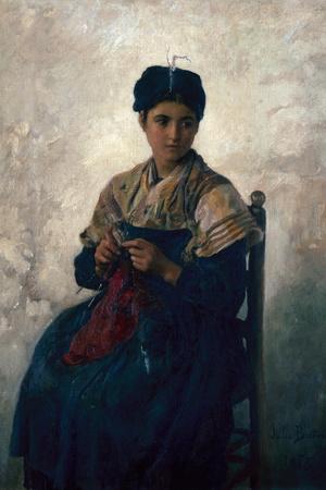 Peasant Girl Knitting, 1873