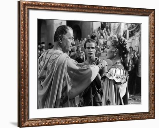 Jules Cesar JULIUS CAESAR by Joseph Mankiewicz with Louis Calhern, Marlon Brando and Greer Garson, -null-Framed Photo