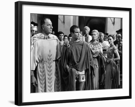 Jules Cesar JULIUS CAESAR by Joseph Mankiewicz with Louis Calhern, Marlon Brando, Greer Garson and -null-Framed Photo