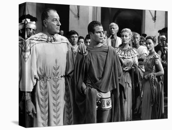 Jules Cesar JULIUS CAESAR by Joseph Mankiewicz with Louis Calhern, Marlon Brando, Greer Garson and -null-Stretched Canvas