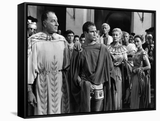 Jules Cesar JULIUS CAESAR by Joseph Mankiewicz with Louis Calhern, Marlon Brando, Greer Garson and -null-Framed Stretched Canvas