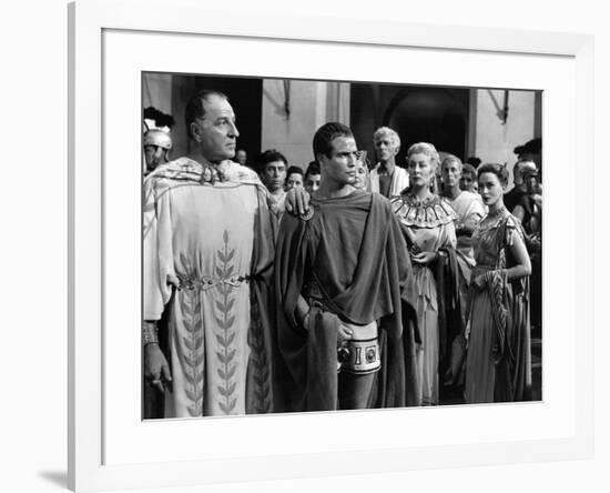 Jules Cesar JULIUS CAESAR by Joseph Mankiewicz with Louis Calhern, Marlon Brando, Greer Garson and -null-Framed Photo