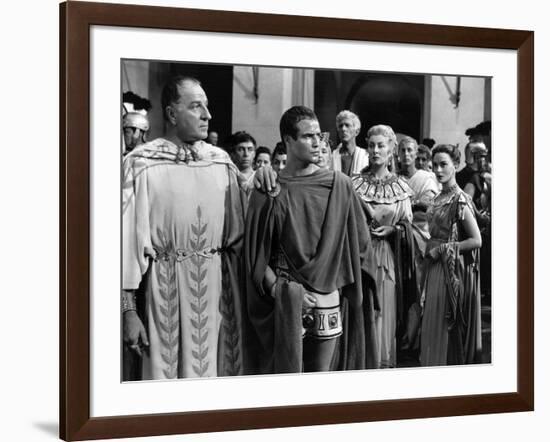 Jules Cesar JULIUS CAESAR by Joseph Mankiewicz with Louis Calhern, Marlon Brando, Greer Garson and -null-Framed Photo