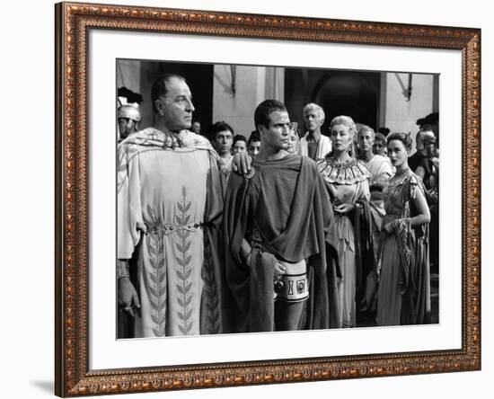 Jules Cesar JULIUS CAESAR by Joseph Mankiewicz with Louis Calhern, Marlon Brando, Greer Garson and -null-Framed Photo