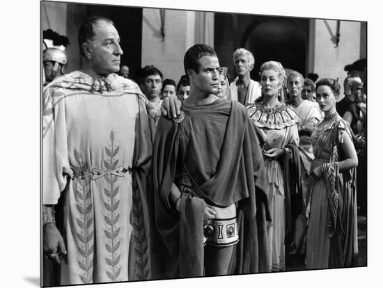 Jules Cesar JULIUS CAESAR by Joseph Mankiewicz with Louis Calhern, Marlon Brando, Greer Garson and -null-Mounted Photo