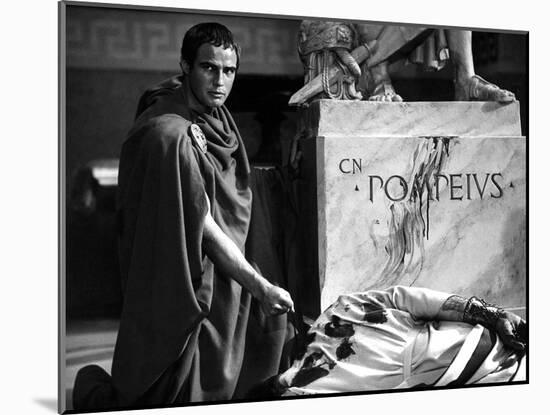 Jules Cesar JULIUS CAESAR by Joseph Mankiewicz with Marlon Brando, 1953 (b/w photo)-null-Mounted Photo