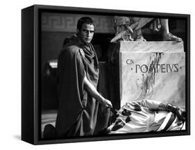 Jules Cesar JULIUS CAESAR by Joseph Mankiewicz with Marlon Brando, 1953 (b/w photo)-null-Framed Stretched Canvas