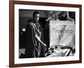 Jules Cesar JULIUS CAESAR by Joseph Mankiewicz with Marlon Brando, 1953 (b/w photo)-null-Framed Photo