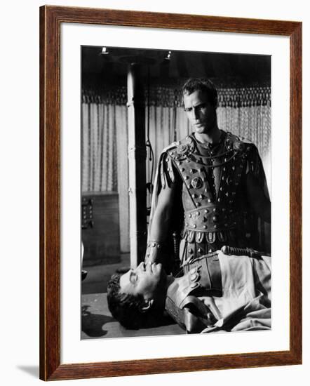 Jules Cesar JULIUS CAESAR by Joseph Mankiewicz with Marlon Brando and James Mason, 1953 (b/w photo)-null-Framed Photo