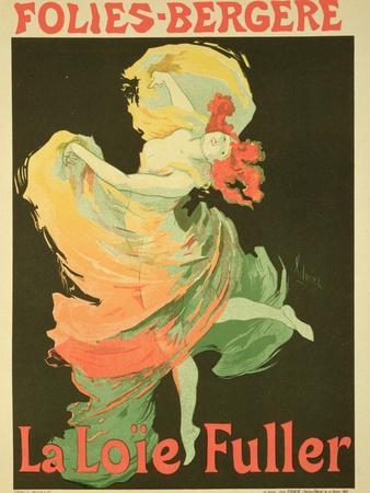 Reproduction of a Poster Advertising "Loie Fuller" at the Folies-Bergere, 1893