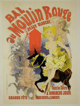 Reproduction of a Poster Advertising the "Bal Au Moulin Rouge," 1889
