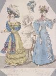 Two Women Wearing Walking Dress and Morning Dress, 1827-Jules David-Giclee Print
