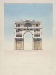 Manuscript and Graphic Description of the Arc De Triomphe.-Jules-Denis Thierry-Framed Stretched Canvas