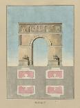 Manuscript and Graphic Description of the Arc De Triomphe.-Jules-Denis Thierry-Framed Stretched Canvas