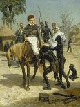 Welcome of an Explorer in an African Village (An Exotic Visitor), 1857-Jules Didier-Giclee Print