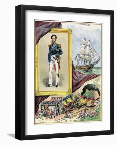 Jules Dumont D'Urville, French Explorer and Naval Officer, 1898-null-Framed Giclee Print