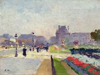 The Trocadero Gardens and the Rhinoceros by Jacquemart-Jules Ernest Renoux-Giclee Print