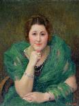 Portrait of a Russian Woman with a Green Scarf-Jules Ernest Renoux-Giclee Print