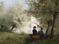 Along the River-Jules Frederic Ballavoine-Stretched Canvas