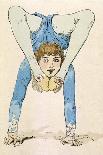 Female Acrobat Seen from the Front Balances on Her Hands-Jules Garnier-Art Print