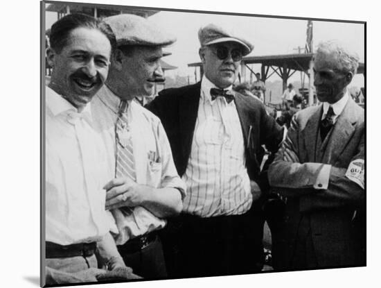 Jules Goux, Barney Oldfield and Henry Ford, Indianapolis, 1921-null-Mounted Photographic Print