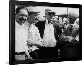 Jules Goux, Barney Oldfield and Henry Ford, Indianapolis, 1921-null-Framed Photographic Print