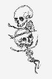 Skeletons, Illustration from "Complainte de L'Oubli et des Morts"-Jules Laforgue-Mounted Giclee Print
