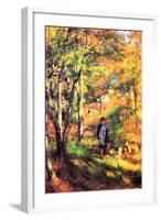 Jules Le Coeur and His Dogs-Pierre-Auguste Renoir-Framed Art Print