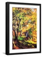 Jules Le Coeur and His Dogs-Pierre-Auguste Renoir-Framed Art Print