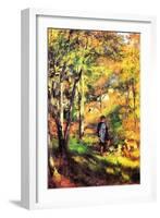 Jules Le Coeur and His Dogs-Pierre-Auguste Renoir-Framed Art Print