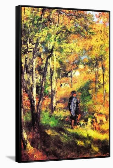 Jules Le Coeur and His Dogs-Pierre-Auguste Renoir-Framed Stretched Canvas