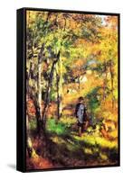 Jules Le Coeur and His Dogs-Pierre-Auguste Renoir-Framed Stretched Canvas