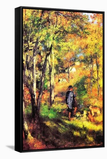 Jules Le Coeur and His Dogs-Pierre-Auguste Renoir-Framed Stretched Canvas