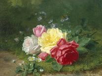 Roses on a Mossy Bank-Jules Medard-Giclee Print