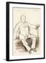 Jules Perrot, Study for the Dancer Perrot, Sitting, C.1880-Edgar Degas-Framed Giclee Print