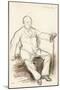 Jules Perrot, Study for the Dancer Perrot, Sitting, C.1880-Edgar Degas-Mounted Giclee Print