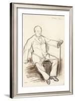 Jules Perrot, Study for the Dancer Perrot, Sitting, C.1880-Edgar Degas-Framed Giclee Print