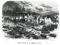 Norsemen Besieging Paris in 885, 19th Century-Jules Pseudonym For Gagne Gagniet-Giclee Print