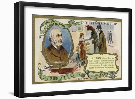 Jules Simon, French Politician, Philosopher and Philanthropist-null-Framed Giclee Print