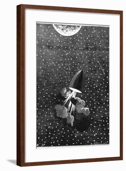 Jules Verne (1828-190), Autour De La Lune, 1865-null-Framed Giclee Print