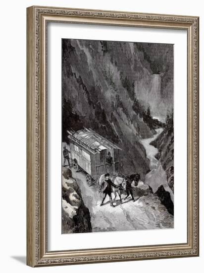 Jules Verne, "César Cascabel", Illustration-Jules Verne-Framed Giclee Print