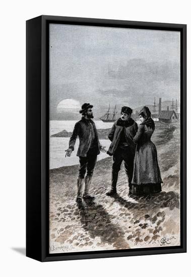 Jules Verne, "César Cascabel", Illustration-Jules Verne-Framed Stretched Canvas